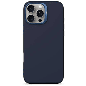 Funda silicona antimicrobial Magsafe iPhone 16 Pro Max Decoded azul marino