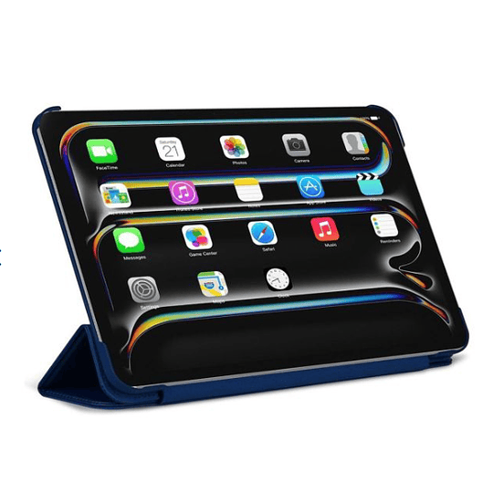 Funda folio slim cuero vegano para iPad Pro 11 5ta Gen  Decoded Azul Marino