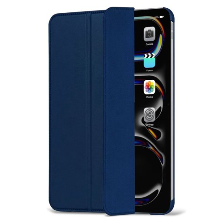 Funda folio slim cuero vegano para iPad Pro 11 5ta Gen  Decoded Azul Marino 3