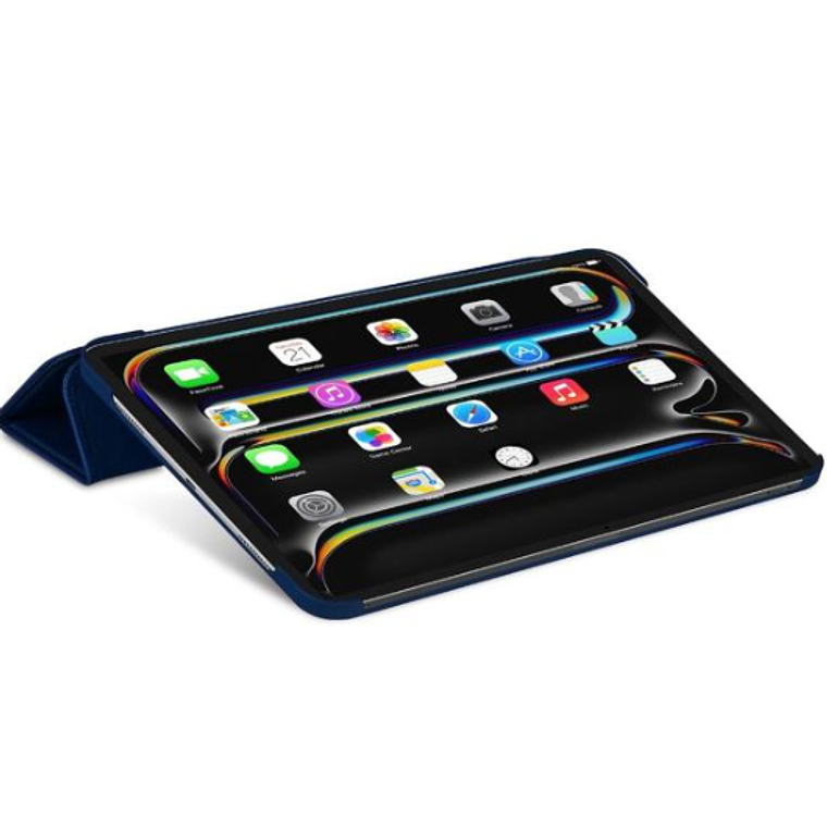 Funda folio slim cuero vegano para iPad Pro 11 5ta Gen  Decoded Azul Marino 4