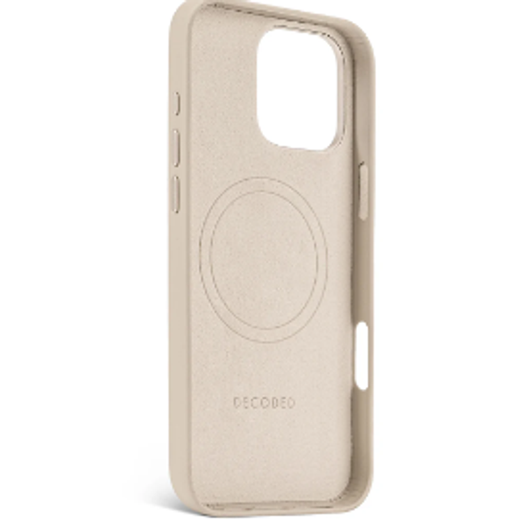 Funda cuero Magsafe iPhone 16 Pro Max Decoded gris 2