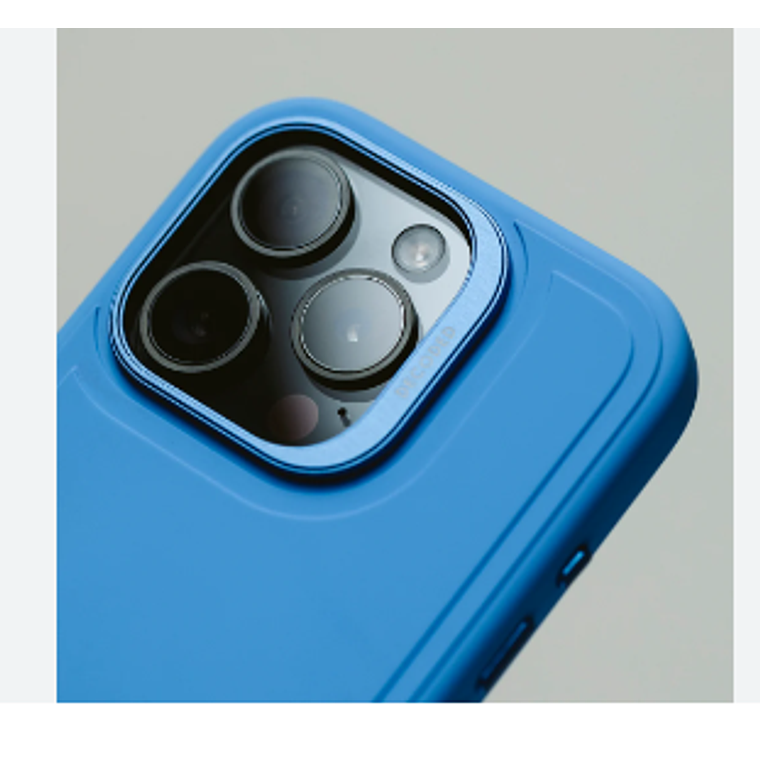 Funda silicona antimicrobial stacks Magsafe iPhone 16 Pro Max Decoded azul 2