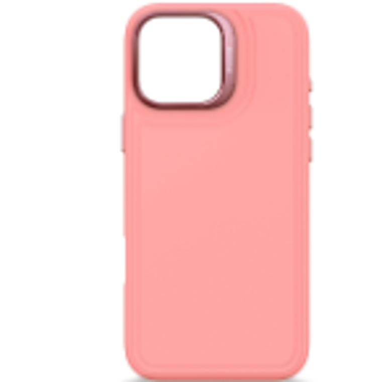 Funda silicona antimicrobial stacks Magsafe iPhone 16 Pro Max Decoded rosado 2