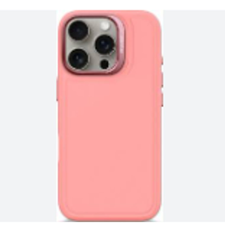 Funda silicona antimicrobial stacks Magsafe iPhone 16 Pro Decoded rosado 1