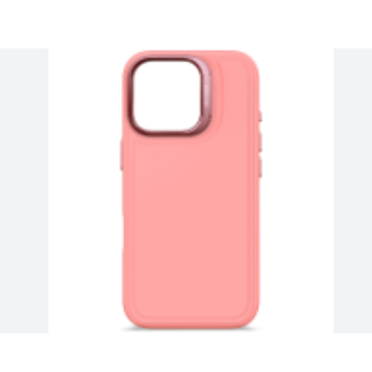 Funda silicona antimicrobial stacks Magsafe iPhone 16 Pro Decoded rosado 2