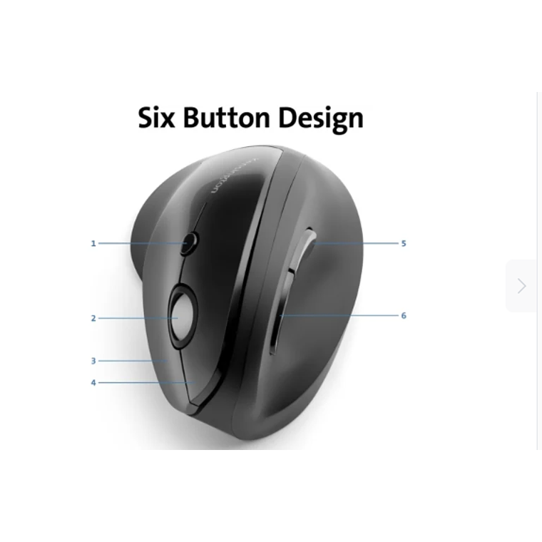 Mouse Kensington Vertical Pro Fit Inalámbrico (USB, 1600DPI, Negro) 3