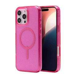 Funda Milan Snap Magsafe iPhone 16 Pro Max Zagg rosa glitter