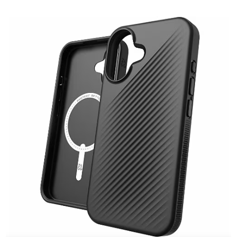 Funda Luxe Snap Magsafe iPhone 16 Zagg negro 1