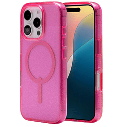 Funda Milan Snap Magsafe iPhone 16 Pro Zagg rosa glitter