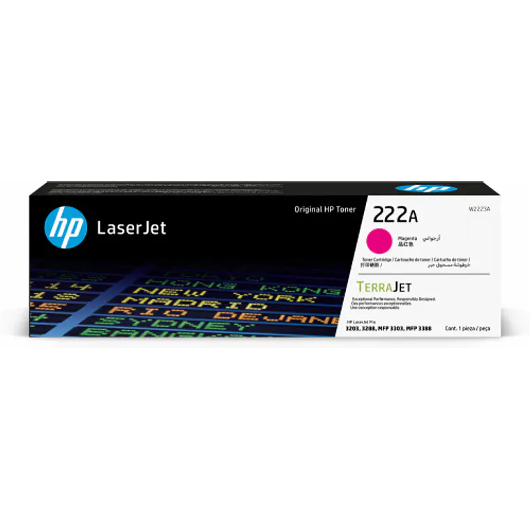 Cartucho de Toner HP 222A color Magenta Original  1
