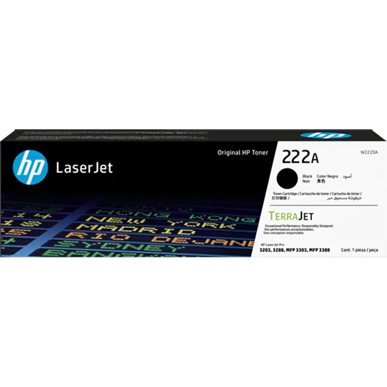 Cartucho de toner HP 222A color Negro Original 1