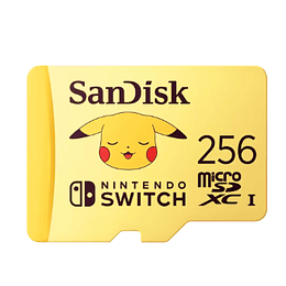 Tarjeta MicroSD SanDisk Pokémon de 256GB (UHS-I, Licencia Nintendo Switch)
