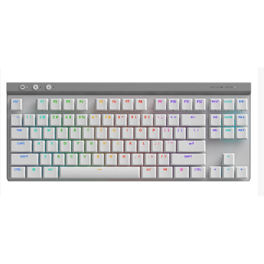 Teclado Mecánico Logitech G515 LightSpeed TKL (Switch GL, Bluetooth, Inglés, Blanco)