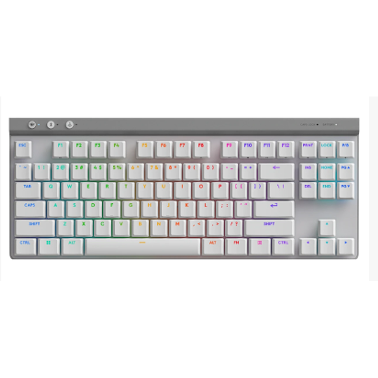 Teclado Mecánico Logitech G515 LightSpeed TKL (Switch GL, Bluetooth, Inglés, Blanco) 1