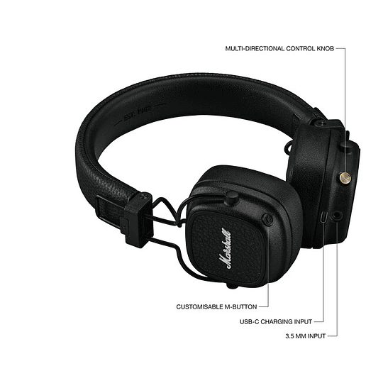 Auriculares inalámbricos Marshall Major V - Bluetooth  ( negros)