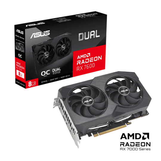 Tarjeta de Video Asus Dual Radeon RX 7600 V2  8GB GDDR6 