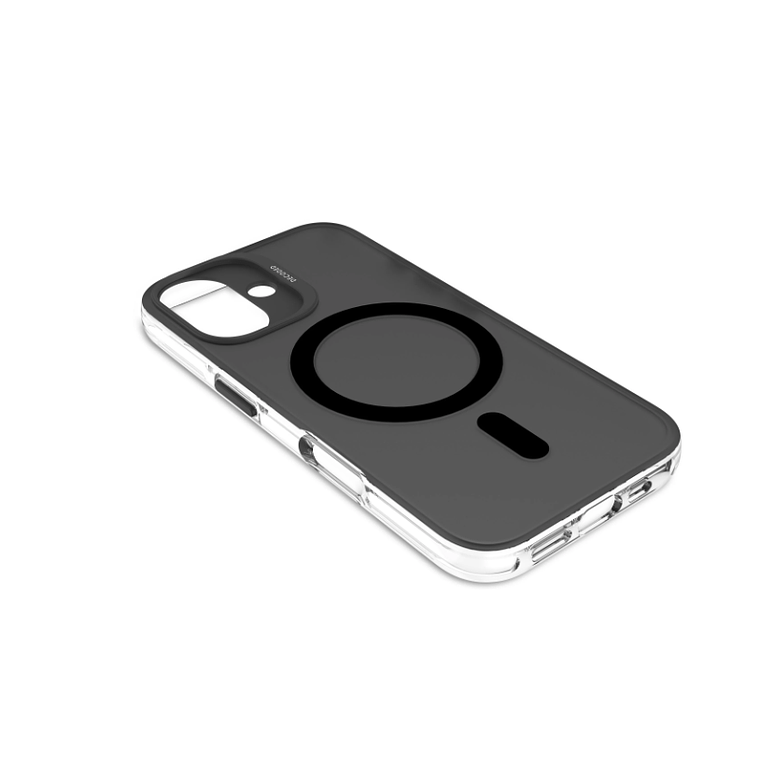 Funda plastico reciclado Magsafe iPhone 16 Decoded negro/transparente 4