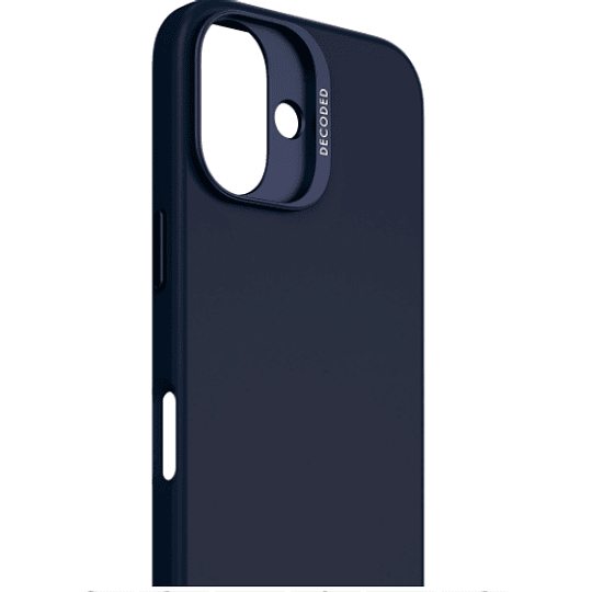 Funda silicona antimicrobial Magsafe iPhone 16 Decoded azul marino