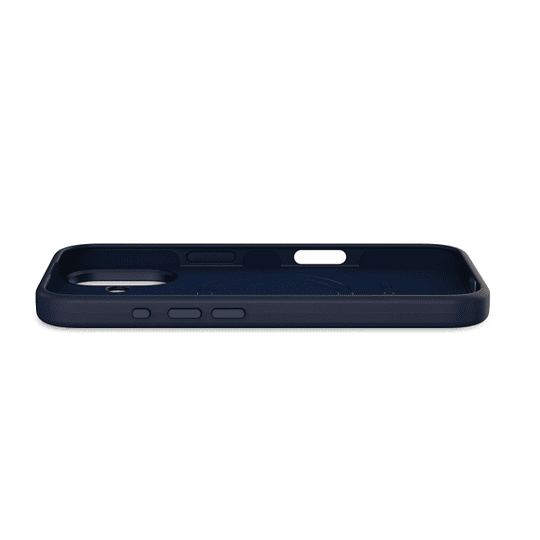 Funda silicona antimicrobial Magsafe iPhone 16 Decoded azul marino