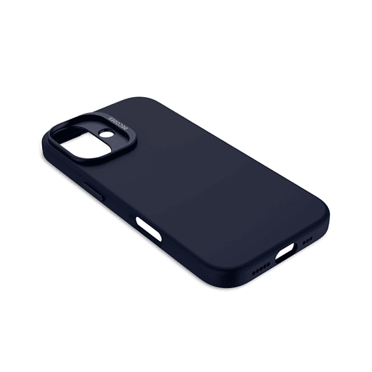 Funda silicona antimicrobial Magsafe iPhone 16 Decoded azul marino