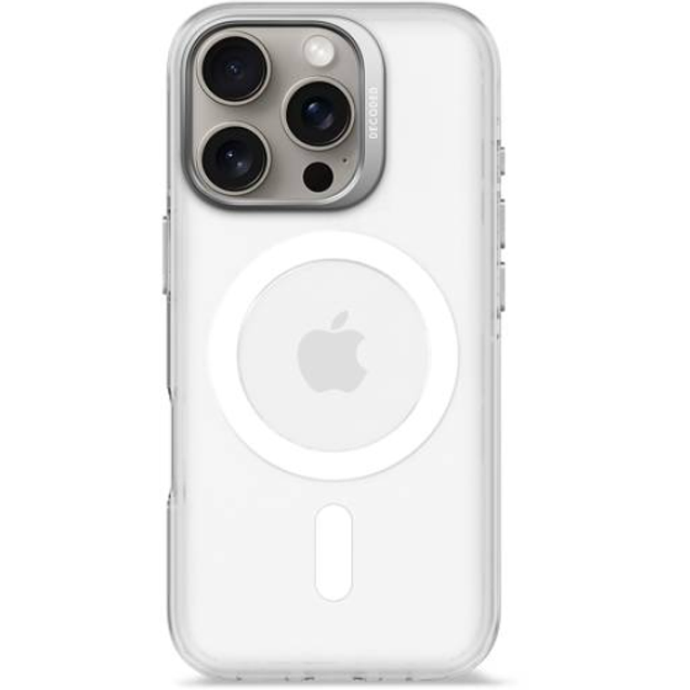 Funda plastico reciclado Magsafe iPhone 16 Pro Decoded blanco/transparente 1