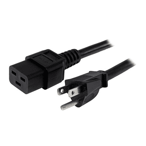 Cable de alimentación resistente de 10 pies (9.8 ft), CA NEMA 5-15P a C19, 15A 125V, 14AWG