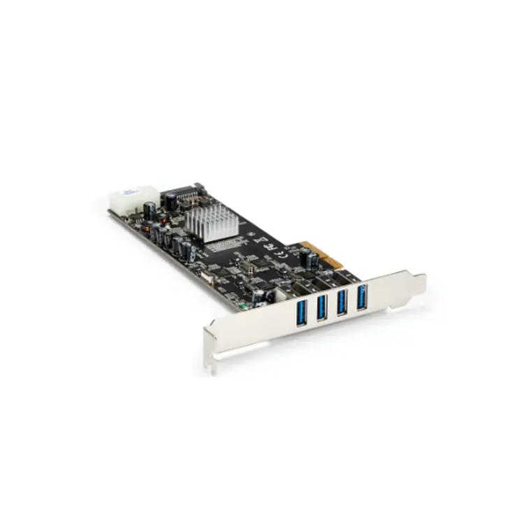 Adaptador Tarjeta PCI Express PCI-E 4 Puertos USB 3.0 UASP 2 Canales de 5Gbps  1