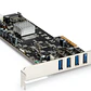 Adaptador Tarjeta PCI Express PCI-E 4 Puertos USB 3.0 UASP 2 Canales de 5Gbps  - Miniatura 1