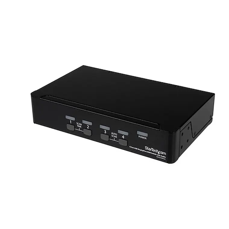 Switch 4 puertos KVM Video DisplayPort DP Hub Concentrador USB 2.0 Audio 3