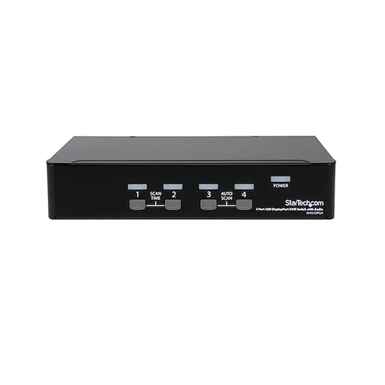 Switch 4 puertos KVM Video DisplayPort DP Hub Concentrador USB 2.0 Audio 1