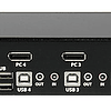 Switch KVM 4 puertos Video DisplayPort DP Hub Concentrador USB 2.0 Audio