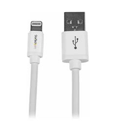 Cable de 2m Lightning de 8 Pin a USB A 2.0 para Apple iPod iPhone iPad - Blanco