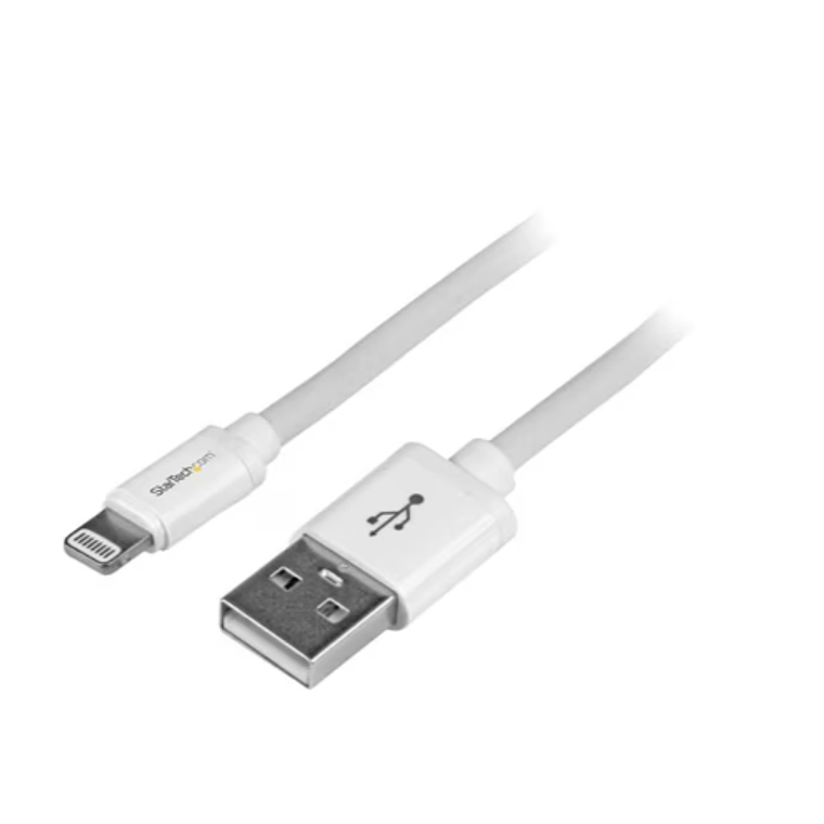 Cable de 2m Lightning de 8 Pin a USB A 2.0 para Apple iPod iPhone iPad - Blanco 2