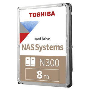 Disco Duro NAS Toshiba N300 de 8TB (3.5“, 7200rpm, SATA, 512MB de Caché)