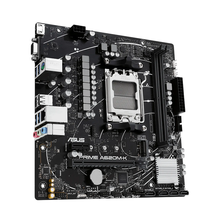 Placa Madre ASUS Prime A620M-K DDR5, Socket AM5, AMD A620, 2xDIMM, VGA, HDMI, micro-ATX 3