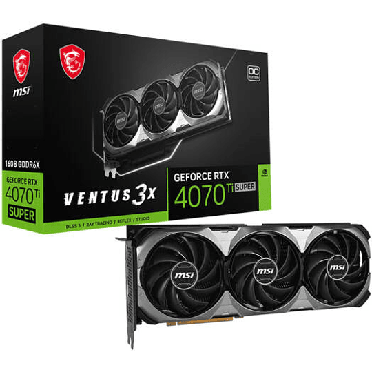 Tarjeta de Video MSI RTX 4070 TI Super Ventus 3X OC 16GB GDDR6