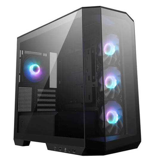 Gabinete MAG PANO M100R PZ (Micro-ATX, Vidrio Templado Panorámico, 4 Ventiladores ARGB)