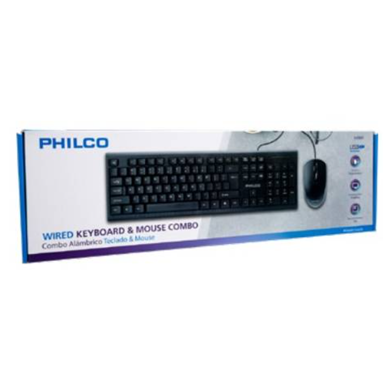 Kit Teclado + Mouse Philco, Diseño Ergonómico, Compatible con Mac y PC 2