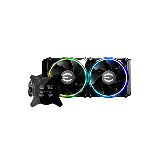 Enfriamiento Liquido para CPU EVGA CLC 240 con RGB LED, 240mm, 500-2400RPM