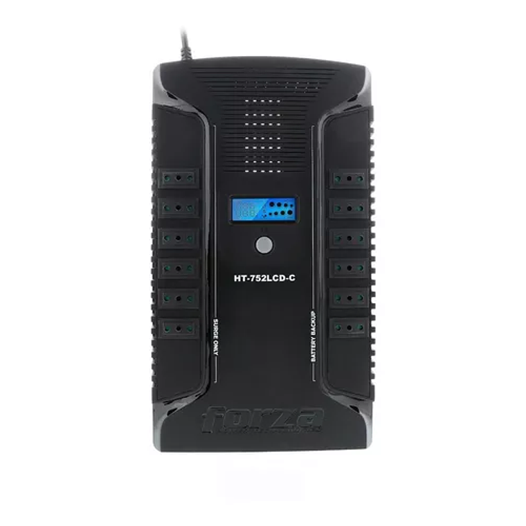 UPS 1000VA Forza HT-1002LCD-C, (Interactiva, 500W - AC 220V - 12 Out, USB, Onda senoidal simulada) 2