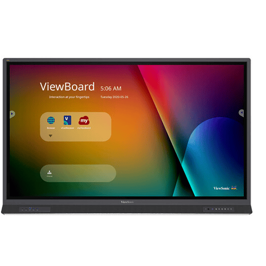 Monitor comercial con pantalla táctil UHD 4K de 65“  ViewSonic ViewBoard IFP6552-2ED con certificación Android EDLA