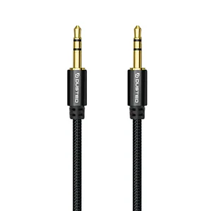 Cable Auxiliar Dusted de 1.2 Metros (Jack 3.5vmm, Negro)