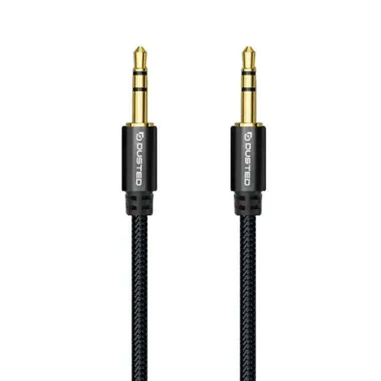 Cable Auxiliar Dusted de 1.2 Metros (Jack 3.5vmm, Negro) 1