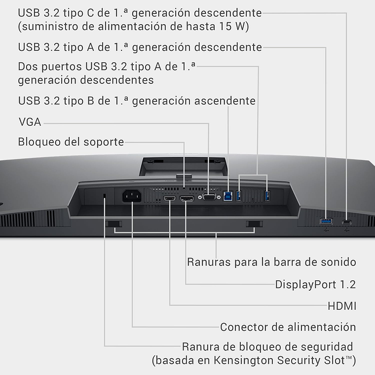 Monitor 27“ Dell P2725H (Full HD 1920x1080 - 100Hz - HDMI/DP/USB) Garantia 3 Años 4