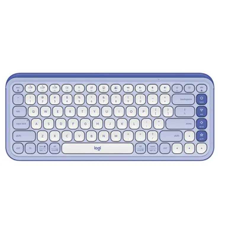 Kit Teclado y Mouse Inalámbricos Logitech POP Icon Combo - Lila y Blanco Crudo Español- 920-013054 1