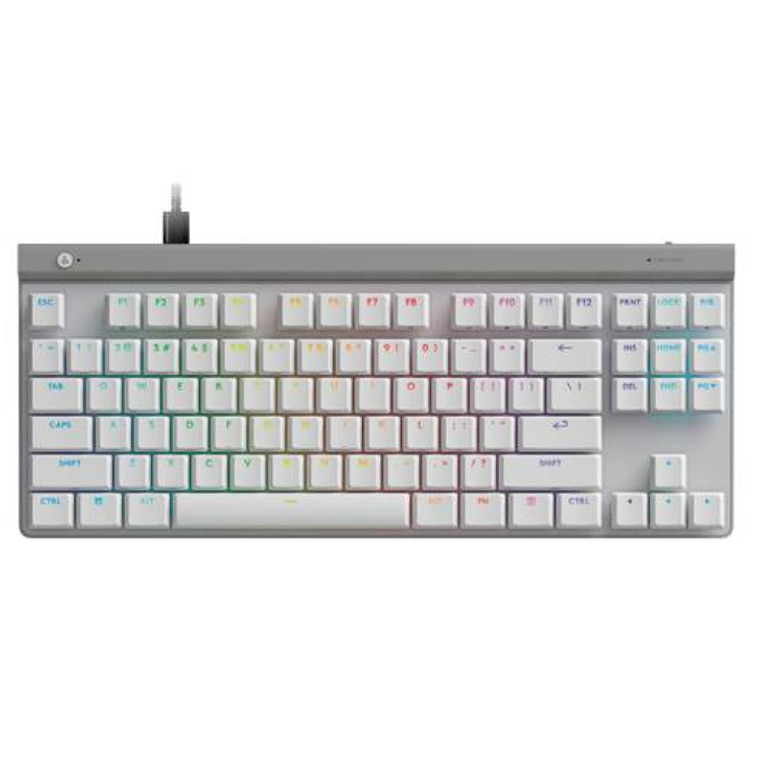 Teclado Mecánico Gaming con Cable Logitech G515 TKL, Blanco Inglés Táctil 1