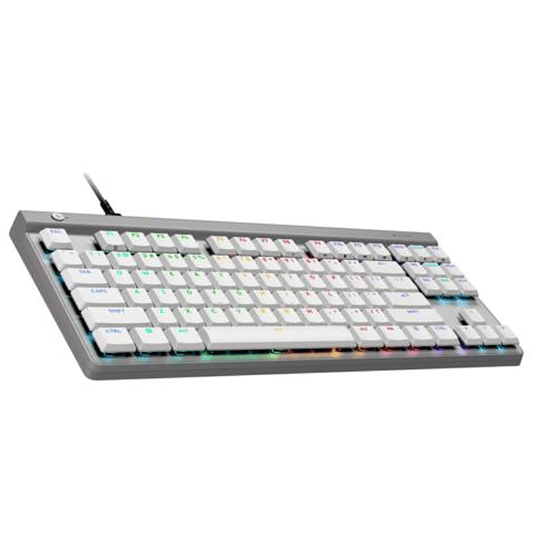 Teclado Mecánico Gaming con Cable Logitech G515 TKL, Blanco Inglés Táctil