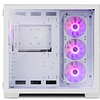 Gabinete Nox Hummer Astra Black - Mid Tower Deluxe con Cristal Templado y Ventiladores ARGB, Blanco