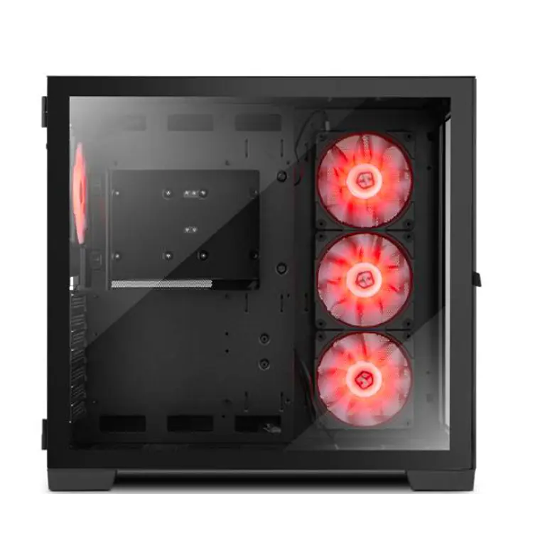Gabinete Nox Hummer Astra Black - Mid Tower Deluxe con Cristal Templado y Ventiladores ARGB, Negro 3