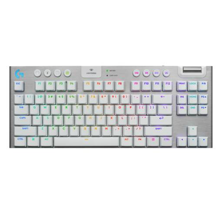 Teclado Mecánico Inalámbrico Gaming Logitech G915 X LIGHTSPEED TKL, Blanco Español Táctil 1